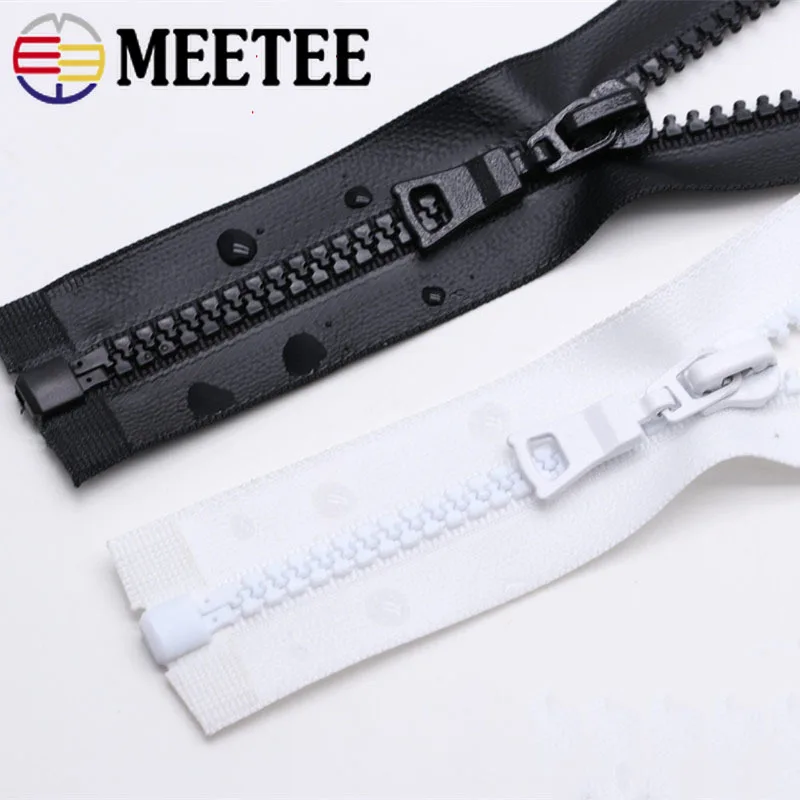 Meetee 5 # разъемная застежка молния 50/60/70/80 см Водонепроницаемый смолы с открытым