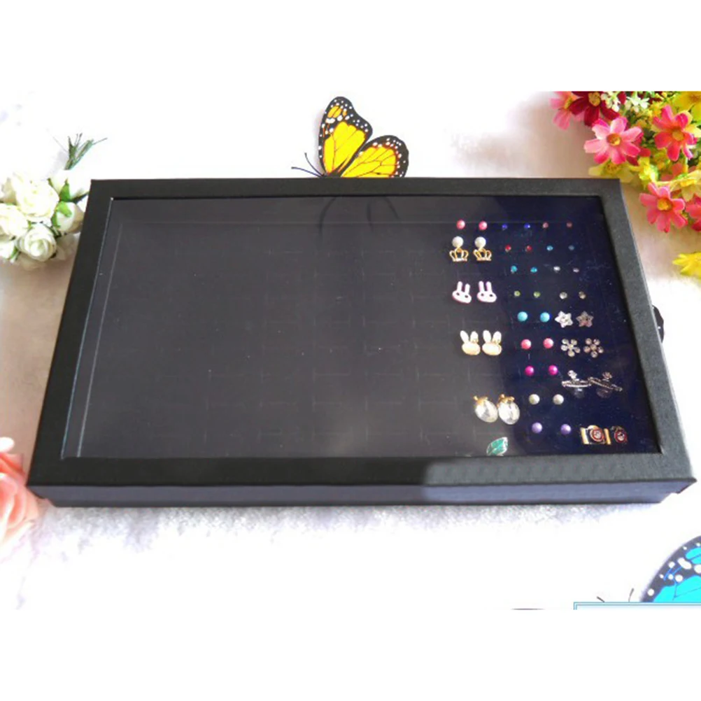 

1Pc Jewelry Box Multifunctional Ear Stud Holder Earrings Display Stand Jewelry Storage Case for Necklace Rings Bracelet