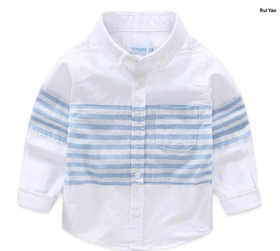 spring boy white shirt for boy tops long sleeve toddler boy clothes for ...