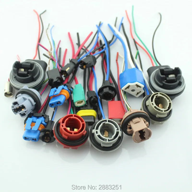 

Free Shipping Various Car LED Lamp Holder Bulb Base Sockets HB4 HB3 H11 H7 H4 H3 H1 T10 T20 for fiat chevrolet volvo accessory