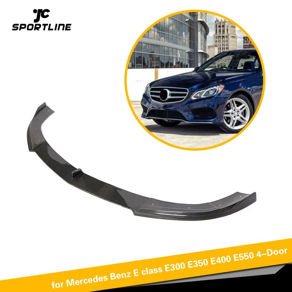Carbon Fiber Front Bumper Lip Spoiler for Mercedes Benz E Class E300