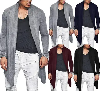 

US Mens Winter Warm Long Wrap Cardigan Jumper Coat Jacket Casual Outwear Sweater