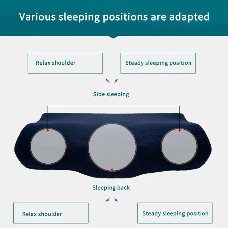 Подушка из пены с эффектом памяти охлаждающая гелевая Ортопедическая подушка для кровати двухсторонняя Ортопедическая подушка для сна в форме бабочки Ортопедическая подушка