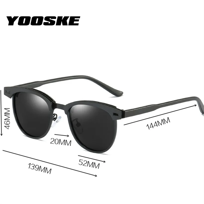 Солнечные очки YOOSKE Для Мужчин Поляризованные Брендовая Дизайнерская обувь