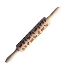 Elm Piggy Выгравированная рельефная Скалка напечатанная печенья палочка тиснение лапши печенье, фондан, пирог тесто кухонные инструменты