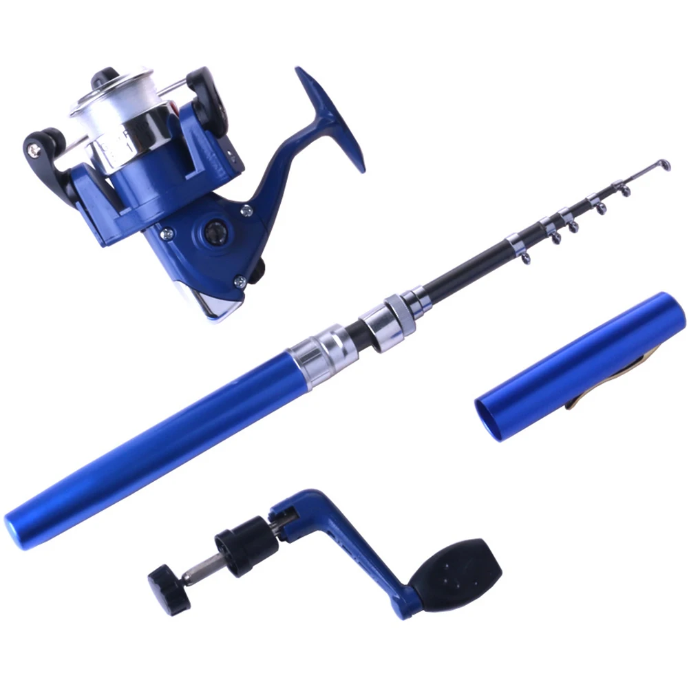 Fish Wheel Set Portable Fishing Rod Pen Outdoor Mini Alloy Rod Pocket ABS Ree Travel Bass Boat Saltwater Freshwater