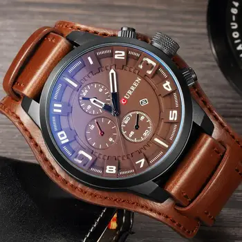 

Curren Top Brand Luxury Men Watches Man Clock Male Retro Leather Army Military Sport Quartz-Watch Men Hodinky Relojes Hombre