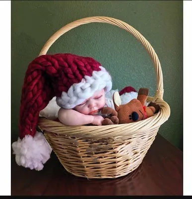 Рождественская шапка, шапка Санта Клауса, Детская Мягкая шерстяная вязаная шапка с шариком для детей, подарки для взрослых, рождественские украшения