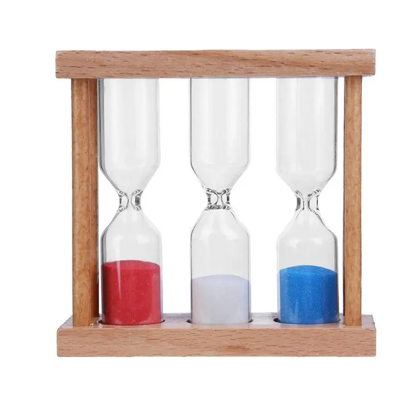 

1/3/5 Minutes Wood Frame Hourglass Sandglass Sand Clock Timer Random Color for Home Table Tea Decoration Toys Xmas Birthday Gift