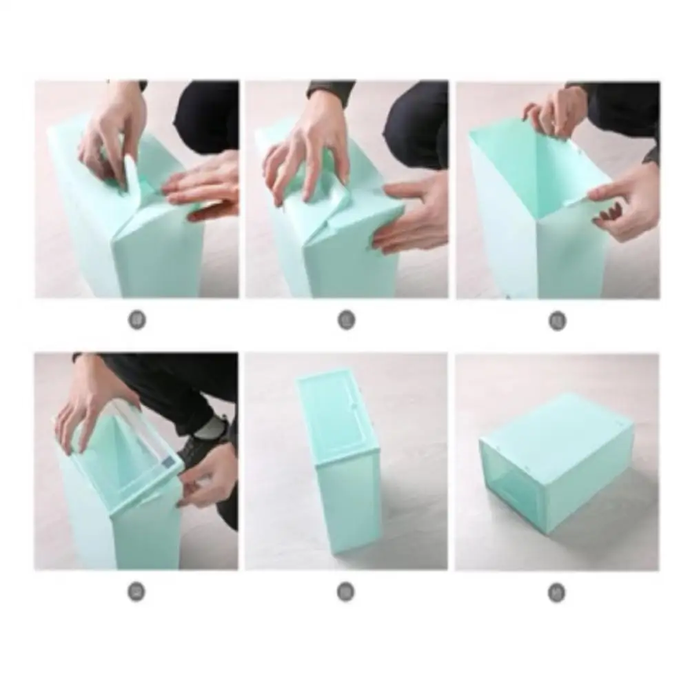 1pcs Adeeing Shoe Organizer Drawer Transparent Plastic Shoe Storage Box Rectangle PP Thickened Shoes Organizer Drawer Shoe Boxes