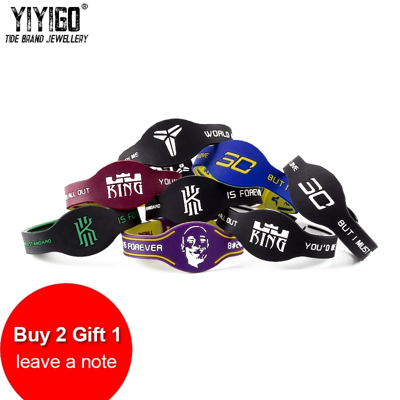 /Buy 2 Get 1 Free/ 1Pieces Watch-shaped Silicone Bracelets Curry Kobe James Irving Basketball Men Student lovers Wristbands