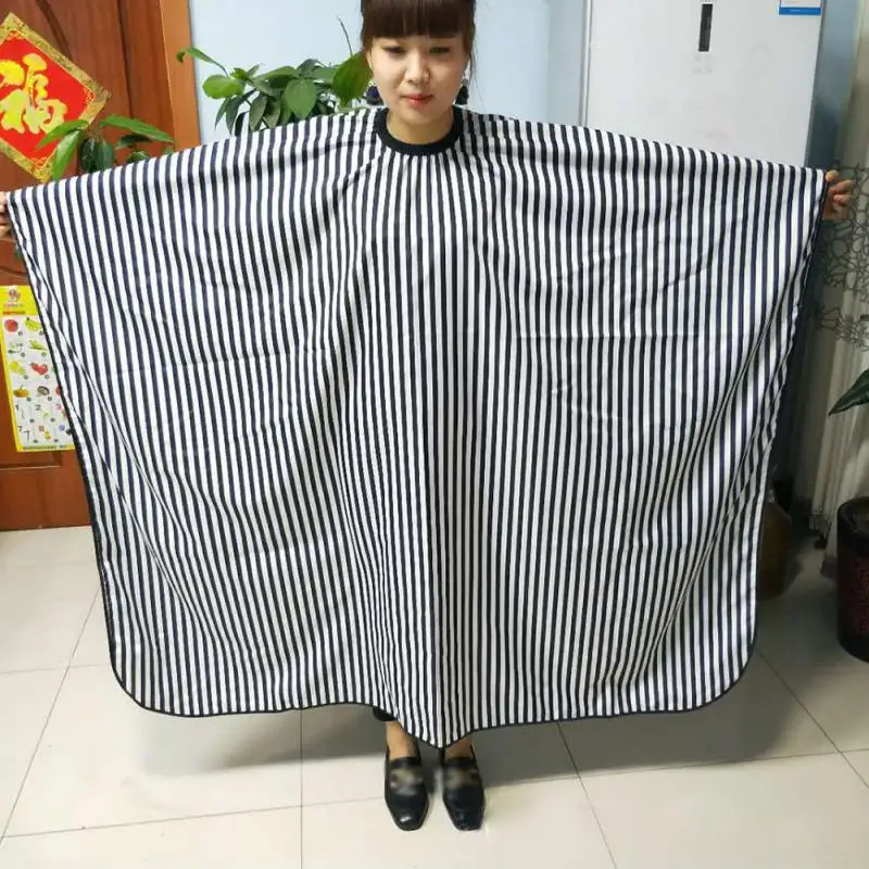 Professional Cutting Hair Waterproof Stripe Cloth Salon Barber Styling Gown Cape Hairdressing Hairdresser Capes Adult