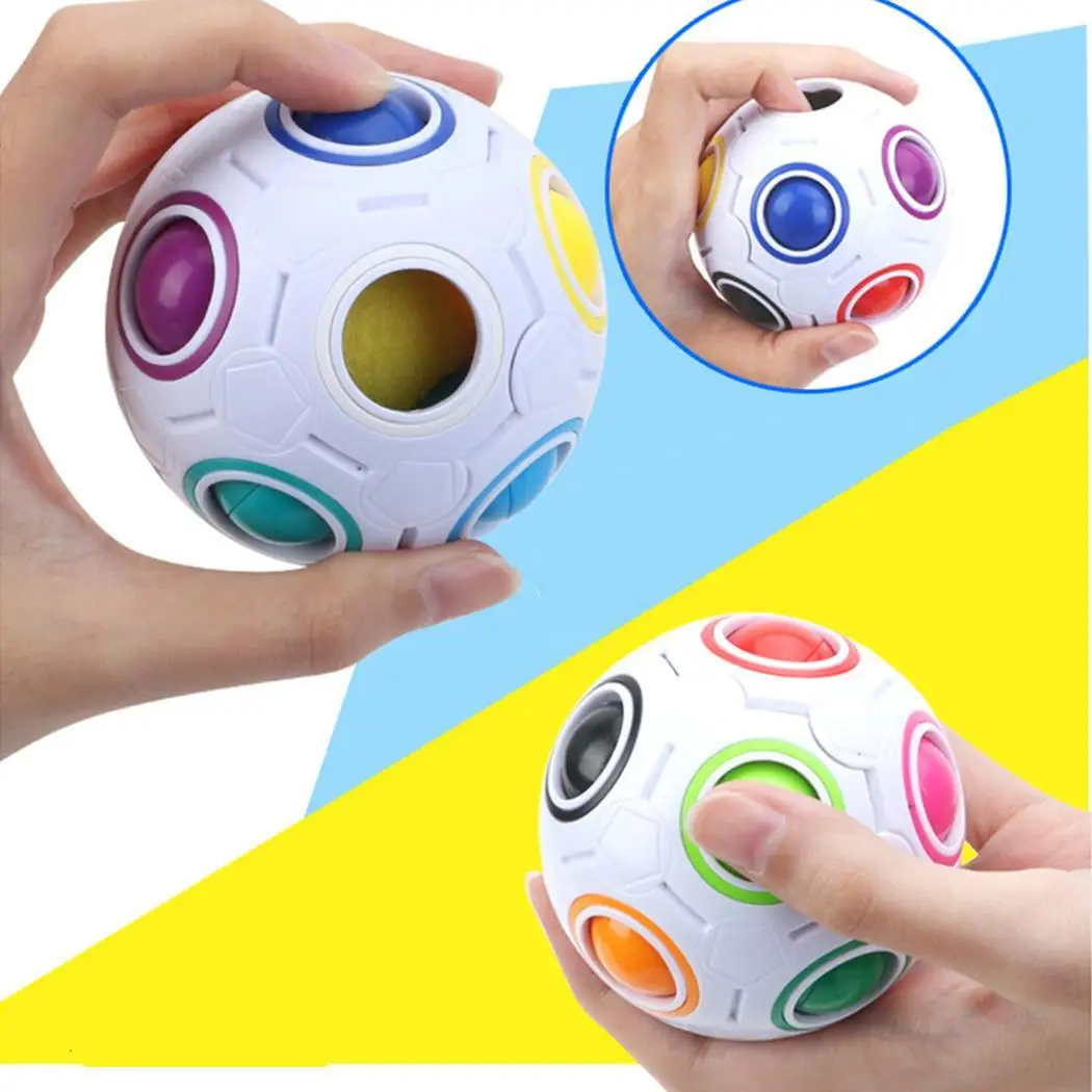 

Relief Puzzle Toy educational Kids toys Creative Rainbow Unisex Stress for Football Cube Fidget Toys Ball children toys