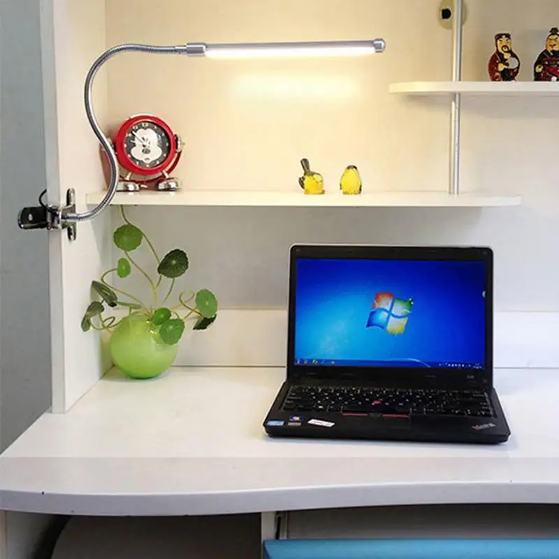 

USB Desk Lamp LED Table Lamps 20LEDs Dimmable Eye Protection Reading Night Lights by PC Power Bank Laptop Hose Light with Clips