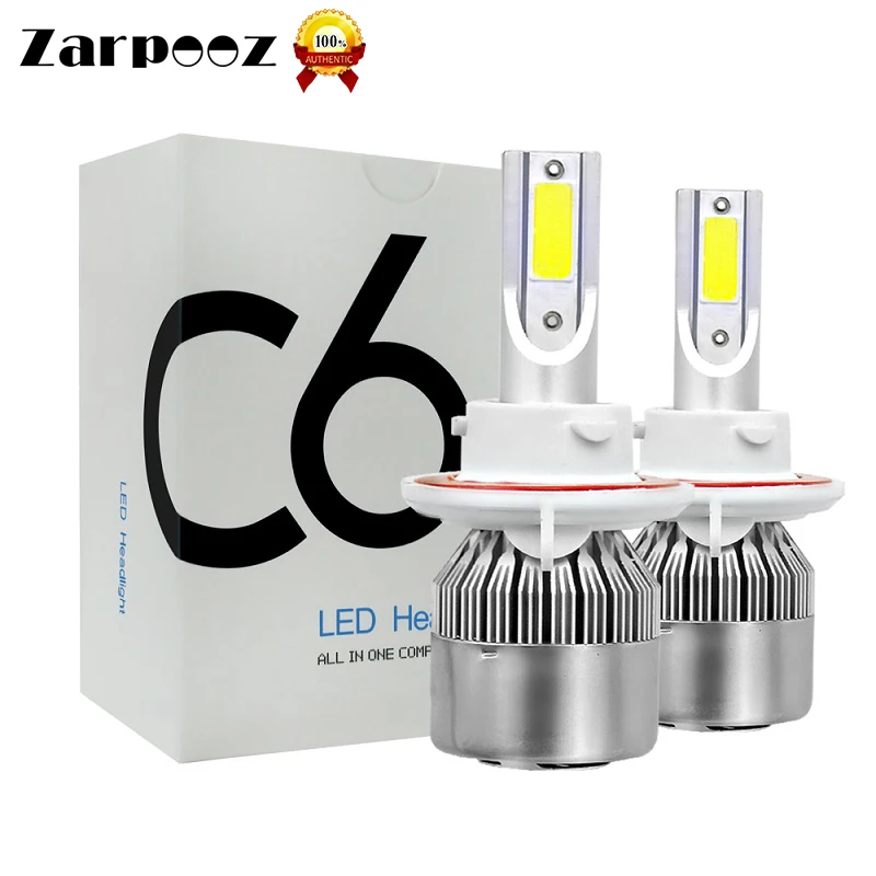 

Zarpooz Led Car Headlight H7 LED H4 HB2 H1 H3 H11 HB3 9005 HB4 9006 9004 9007 C6 LED Car Headlights 6000K 72W 8000LM Bulb