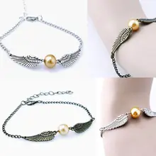 Модные Ювелирные Браслеты HP Золотой Snitch Ретро браслеты из металлического сплава браслет Хогвартс подарок для детей