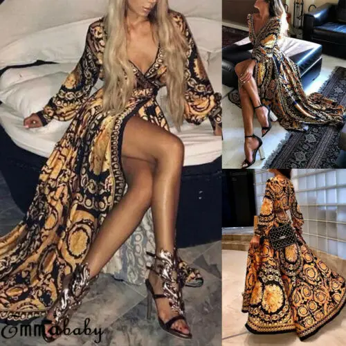 أزياء النساء الأزهار طويل ماكسي اللباس مساء حزب شاطئ فساتين الصيف فستان الشمس أزياء النساء الأزهار طويل ماكسي اللباس مساء حزب شاطئ فساتين الصيف فستان الشمس