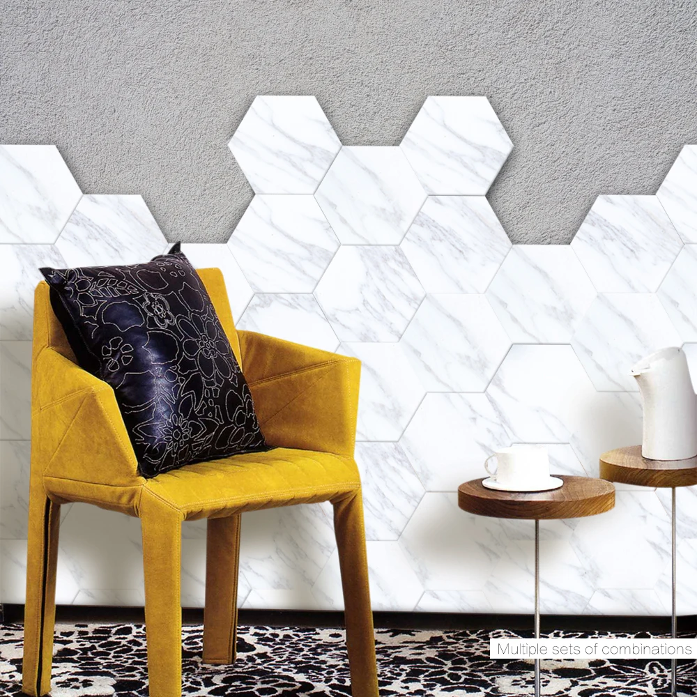 

10pcs/set 20x23cm Honeycomb Shape Tile Bathroom Wall Stickers Floor Stickers Waterproof Anti-Slip Art Decal Bedroom Home Decor