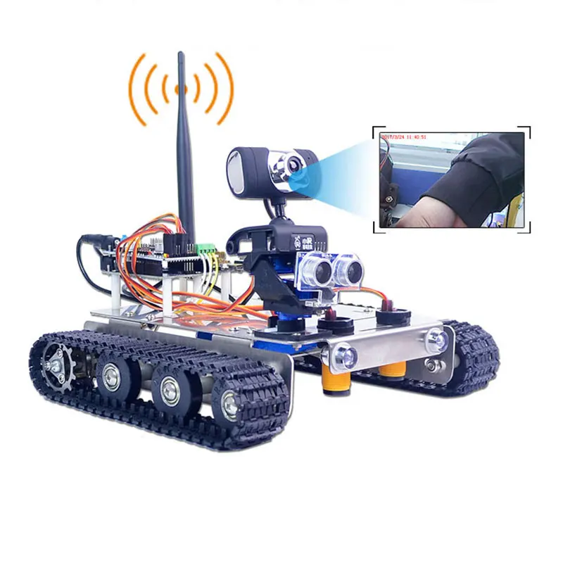  Xiao R DIY GFS WiFi Wireless Video Control Smart Robot Tank Car Kit with Camera for Arduino