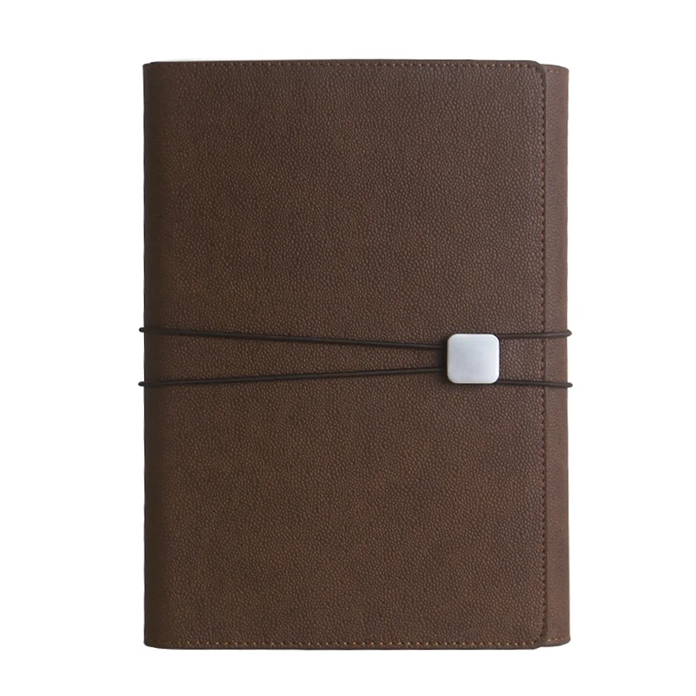 

A5 90 Pages Personal Diary Phone Pocket Office Planner PU Leather Organizer Calendar Coil Binding Thicken Three-fold Notebook