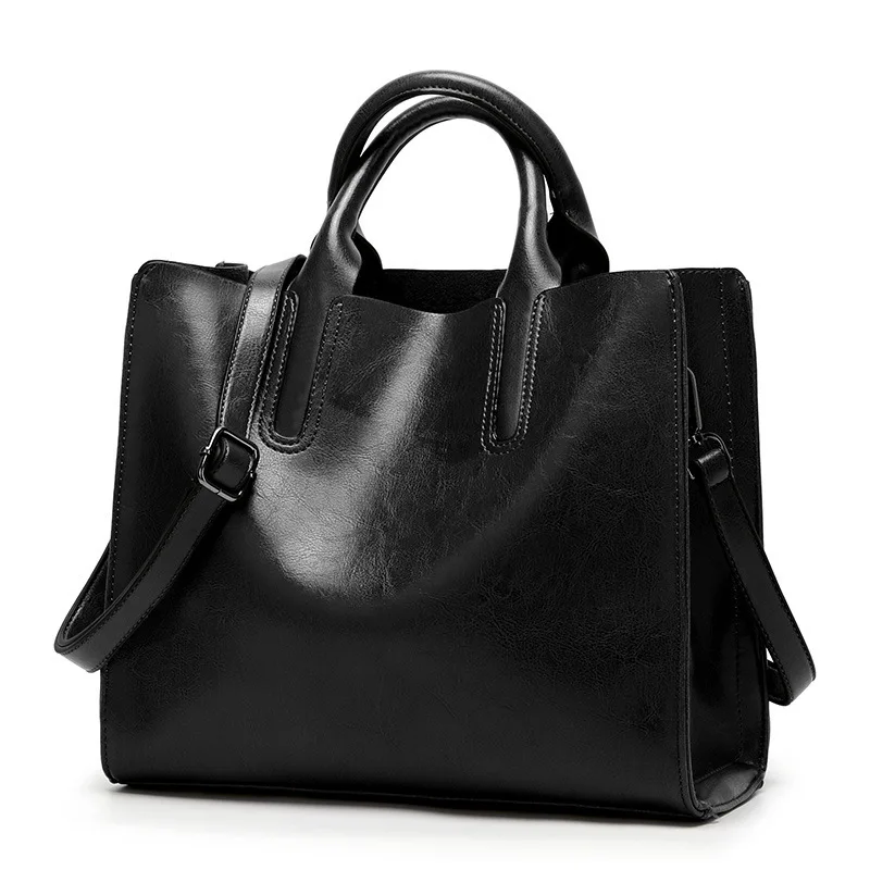 Feminina de Couro de Cera de Óleo Bolsa de Ombro Feminina de Grande Bolsa Capacidade Clássico Casual Feminina Nova C836 2020