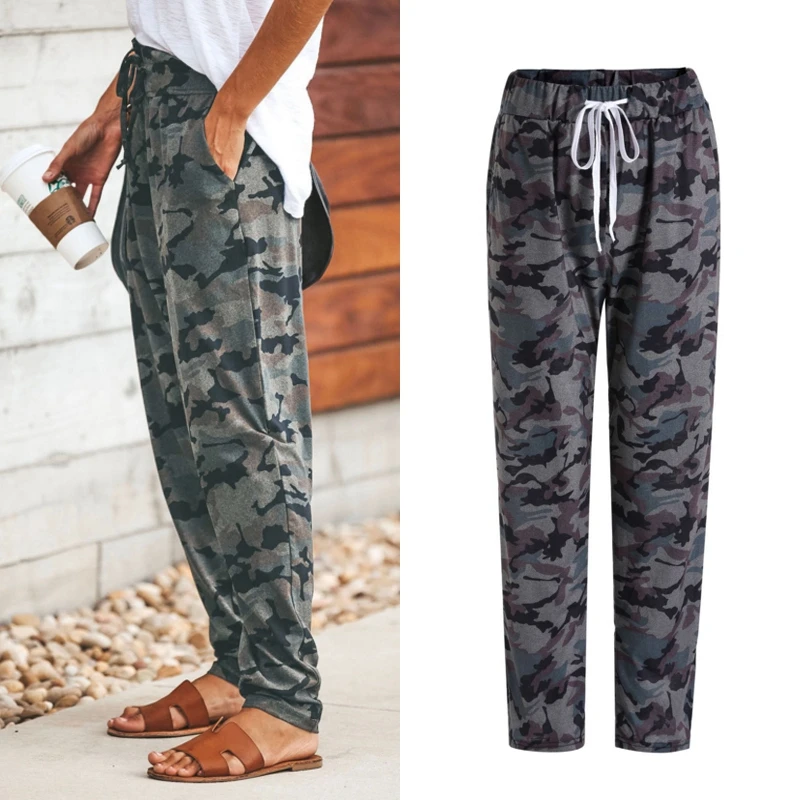 Women Casual Harem Pants Loose Long Baggy Wide Leg Ladies