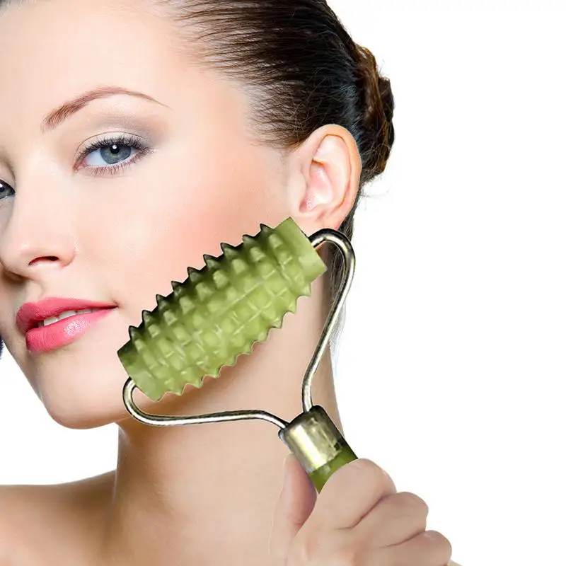 

1Pcs Jade Stone Needle Face Arms Neck Massage Roller Ancient Face Body SPA Massage Roller Facial Massager Beauty Tool
