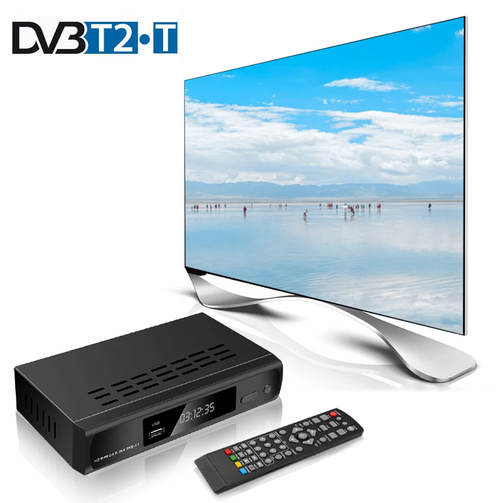 Kebidu DVB-T/DVB-T2 ТВ тюнер приемник DVB T/T2 ТВ Box HDMI CVBS 1080 P цифровой HD спутниковый ресивер H.264 наземного приемник декодер каналов прием ТВ