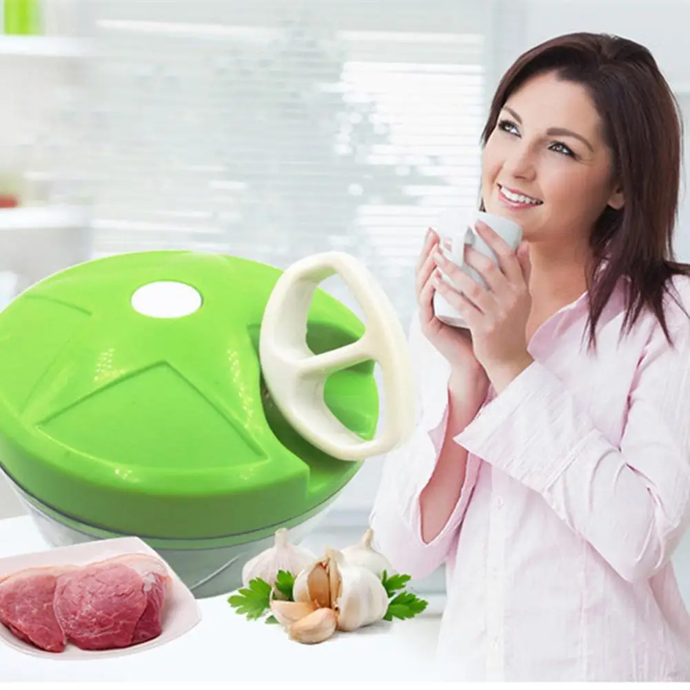

Vegetable Onion Garlic Salad Chopper Manual Pull Food Stirrer Mixer Kitchen Tool New