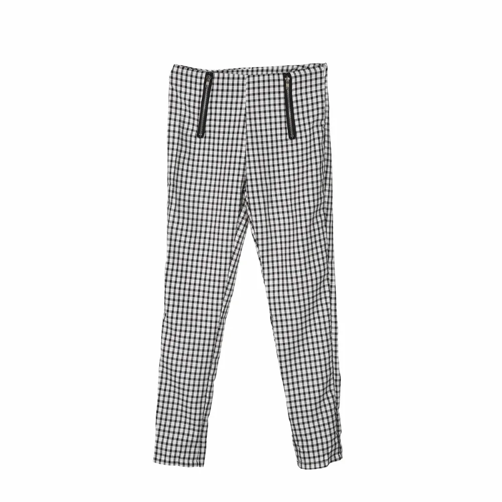 

Women Lady Fashion Plaid Check Skinny Casual Pencil Pants Leggings Long Pants Pencil Trousers