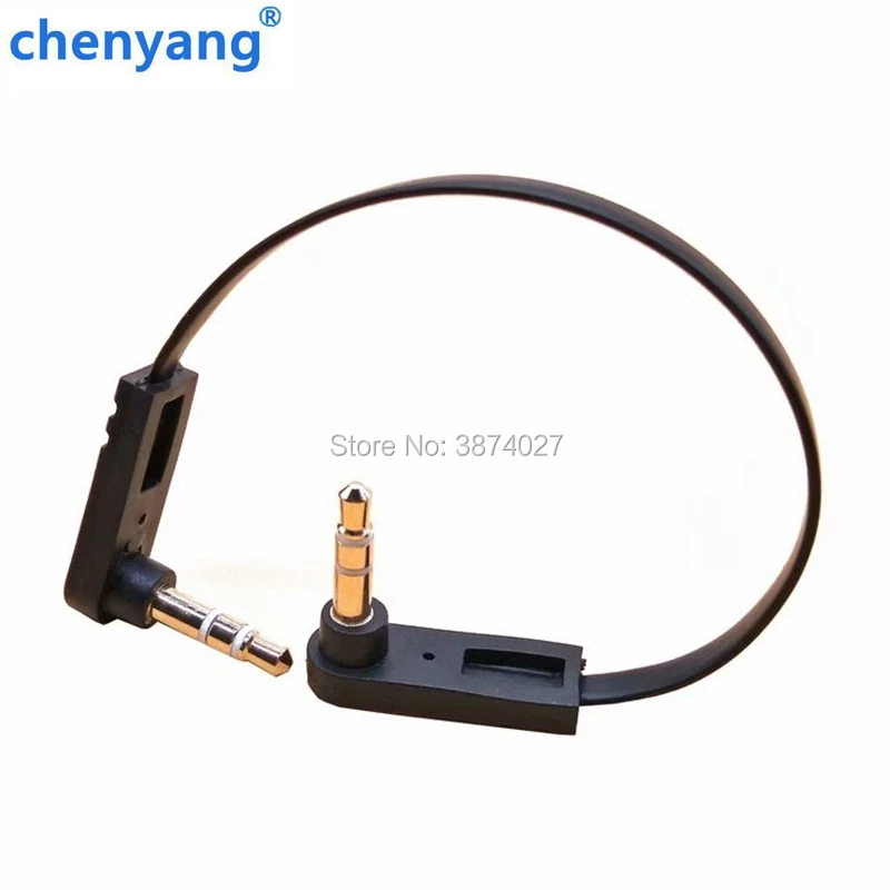 

15CM 3.5mm 1/8" Stecker TRRS Rechter Audio Aux Auxiliary flat Cable Audio 90 Degree Angled