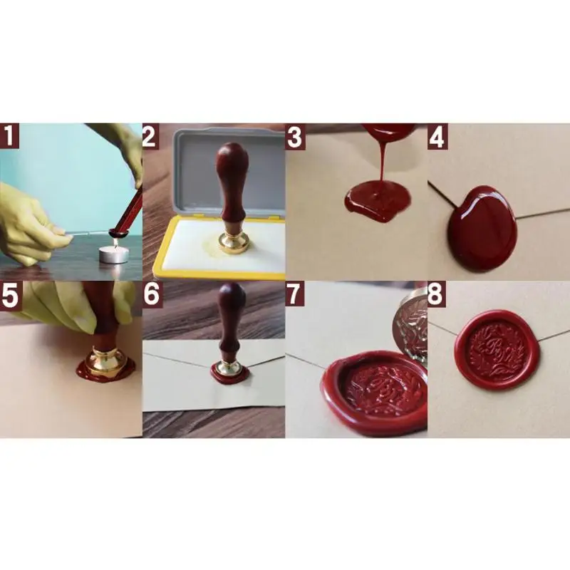 

IY Craft Decor Greeting Birthday Wedding Invitation Sealing Stamp Crown Pattern Retro Wood Handle Stamp Sealing Wax Stamps