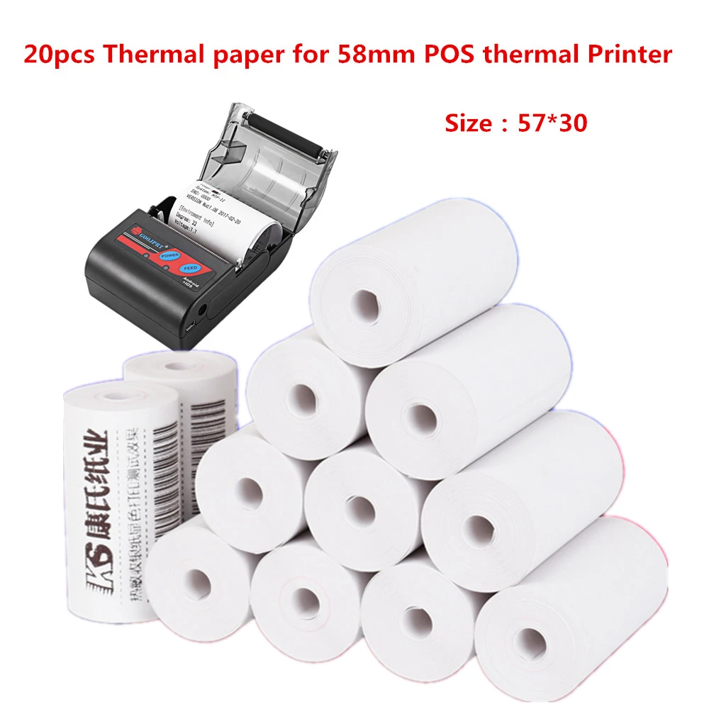 57x40mm Thermal Receipt rouleau de papier pour Mobile POS 58 mm thermique Printer@H 57x40mm Thermal Receipt rouleau de papier pour Mobile POS 58 mm thermique Printer@H