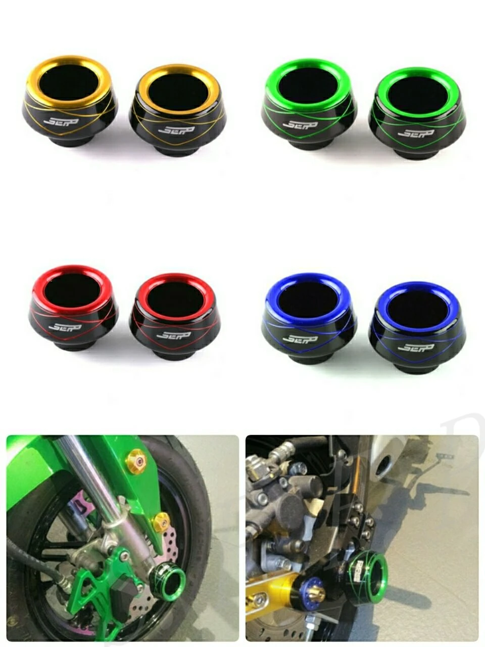 

Universal CNC Front Rear Fork Wheel Fall Protection Frame Slider Anti Crash Protector For Kawasaki Z250SL Z300 Z750 ZX6R ZX636