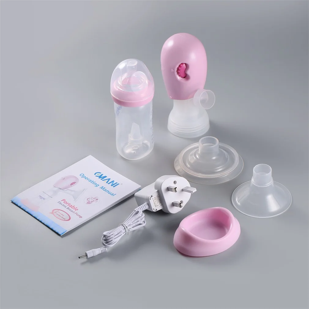

Pink PP Portable Automatic Integration Electric Breast Pump Set JP UK Plug 2 Modes 6 Suction Level No Pain Silent Motor