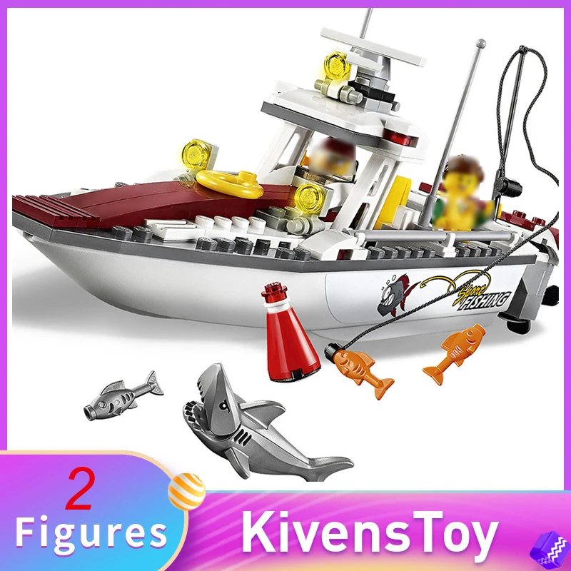 

IN STORE Harbour Fishing Boat Shark Set 02028 Vehicles Building Blocks Bricks Toys Compatible LegoINGly 60147 City 159Pcs