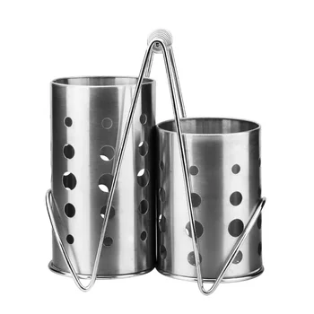 

3pcs/Set Chopsticks Holders Drying Stainless Steel Tableware Cutlery Kitchen Utensil Rack Organizer for Restaurant Home