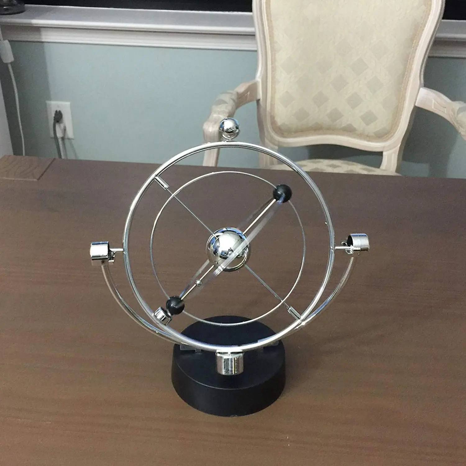 New-Perpetual Motion Desk Sculpture Toy-Kinetic Art Galaxy Planet Balance Mobile-Magnetic Executive Office Home Decor Tabl