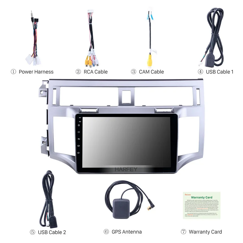 Harfey " Автомобильный мультимедийный пейер для 2006-2010 TOYOTA AVALON Android 8,1 gps навигация поддержка DAB+ OBDII SWC bluetooth-гарнитура