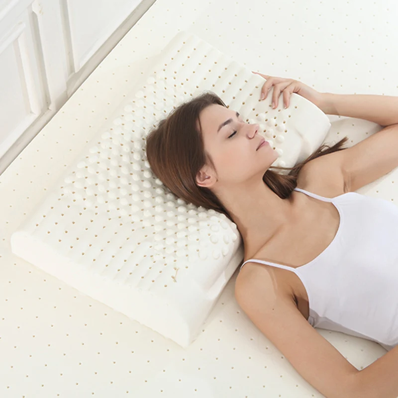 

Thailand Import Natural Latex Cervical Vertebrae Health Care Orthopedic Massage Natural Latex Pillow Pillow Case Pillow Core