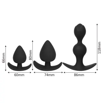 OLO Silicone Anal Plug Prostate Massager Butt Beads for Beginner Erotic Sex Toys for Women Adult Products 5