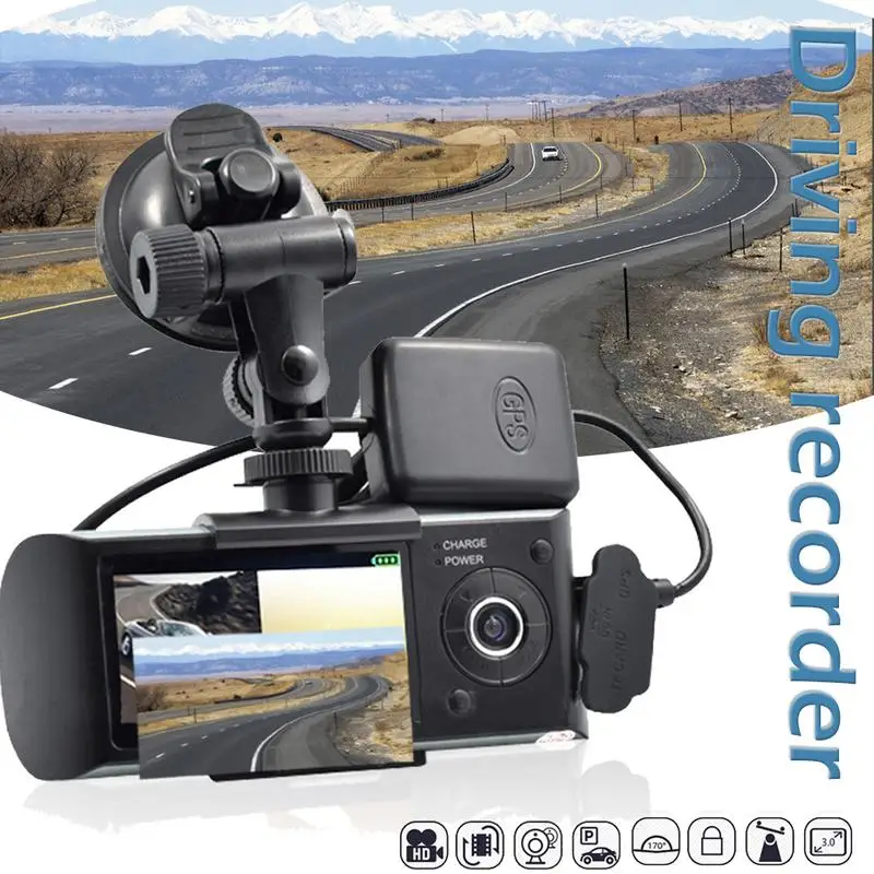 Car Video Surveillance R300 New Dual Lens Dash Cam 2.7