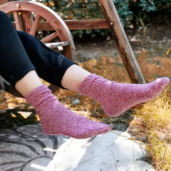 

5 Pairs Womens Wool Cashmere Thick Sock Soft CasualSocks Autumn Winter Warm Socks