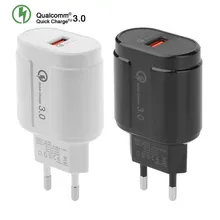 Быстрая зарядка 3,0 USB Зарядное устройство 12V QC3.0 быстрой зарядки 1 взаимный обмен данными между компьютером и периферийными устройствами Зарядное устройство для samsung S10 S9 Xiaomi Mi 9 мобильный телефон для iphone XS MAX