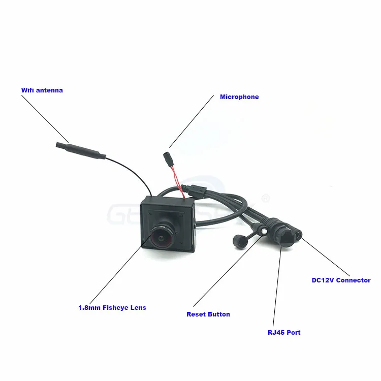 Мини IP камера рыбий глаз 720P 960P 1080P 3 Мп 5 МП Wi Fi|Камеры видеонаблюдения| |