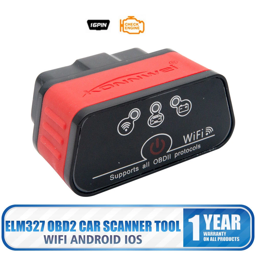 

12V WiFi ELM327 OBD2 Car Diagnostic Wireless Scanner Tool For iPhone iOS Android