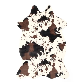 

Faux Cowhide Rug Animal Pattern Carpet Cow Print Rug For Bathroom Living Room Skins Doormat Home Textile Black White