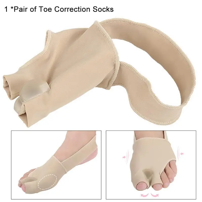 Bunion Toe Corrector Relief Stretchy Pads Cushioned Splint Orthopedic Hallux Valgus Guard Hammer Correction Relieve Toe Pain