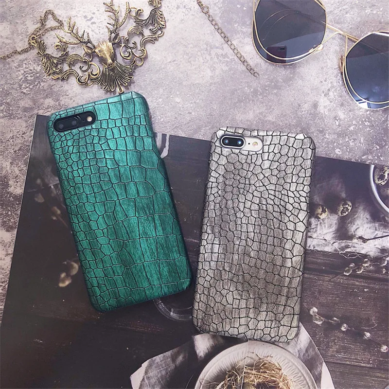 Винтажный 3D чехол из крокодиловой кожи для iPhone XS MAX X XR 6 6S 7 8 Plus роскошный крутой