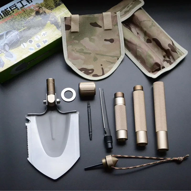 Новая многофункциональная портативная складная Военная Лопата для выживания на